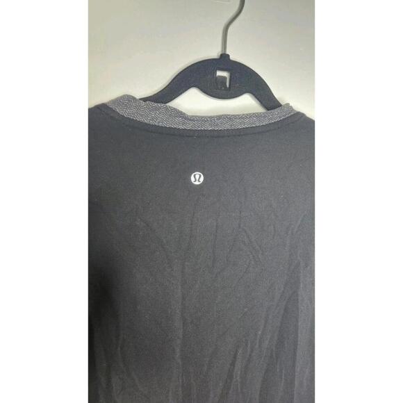 Lululemon Shirt Mens Medium Black Gray Long Sleeve Crewneck Athletic Performance - Picture 4 of 6